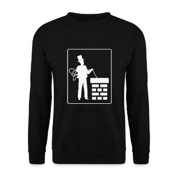 Schonsteinfeger chimney sweeper gift idea - Unisex Sweatshirt - black - Front - Alina (178cm) & Michal (187cm)