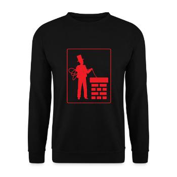 Schonsteinfeger chimney sweeper gift idea - Unisex Sweatshirt - black - Front - Alina (178cm) & Michal (187cm)