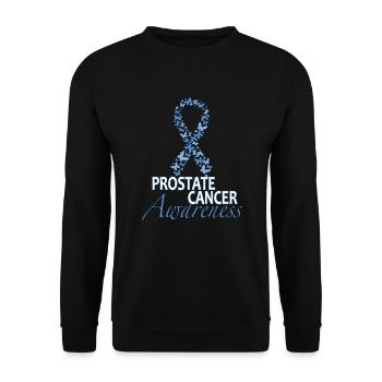 Prostate cancer gift in support of cancer - Unisex Sweatshirt - black - Front - Alina (178cm) & Michal (187cm)