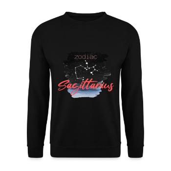 Sagittarius, zodiac, stars, astrology - Unisex Sweatshirt - black - Front - Alina (178cm) & Michal (187cm)