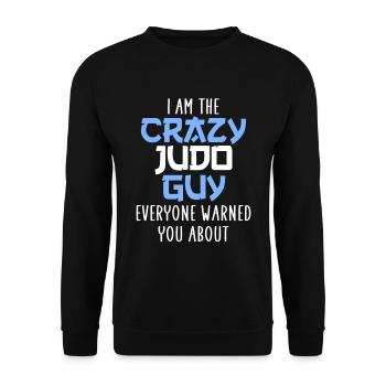 crazy judo dad - Unisex Pullover - Schwarz - Vorne - Alina (178cm) & Michal (187cm)