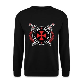 Crusader Templar Emblem Knights Templar Knight - Unisex Sweatshirt - black - Front - Alina (178cm) & Michal (187cm)