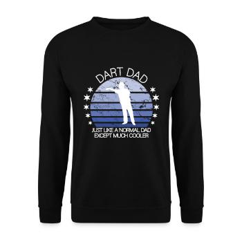 dart dad - Unisex Pullover - Schwarz - Vorne - Alina (178cm) & Michal (187cm)