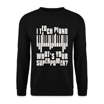Piano teachers - Unisex Sweatshirt - black - Front - Alina (178cm) & Michal (187cm)