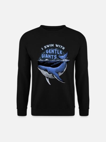 Wal Schwimmen Tauchen Geschenk für Scuba Taucher - Unisex Pullover - Schwarz