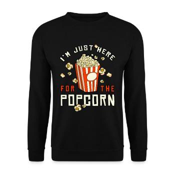 popcorn - Unisex Sweatshirt - black - Front - Alina (178cm) & Michal (187cm)