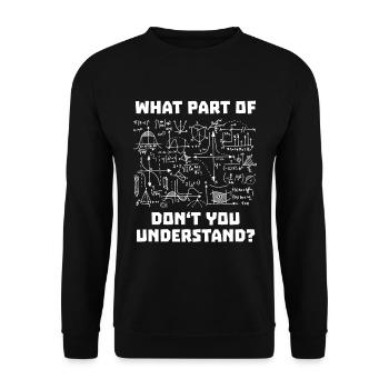 Physics Mathematics - Unisex Sweatshirt - black - Front - Alina (178cm) & Michal (187cm)