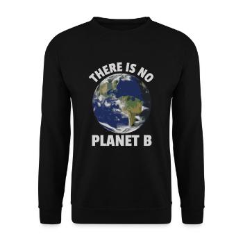 There Is No Planet B Earth Day 2022 Gift - Unisex Sweatshirt - black - Front - Alina (178cm) & Michal (187cm)