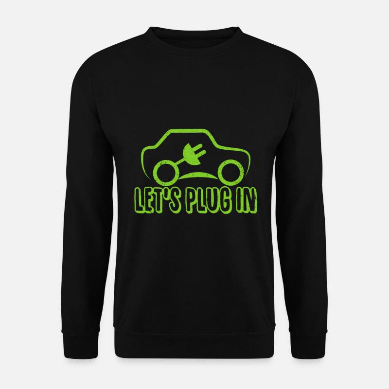 Elektromobilität E Auto Elektro auto - Unisex Pullover - Schwarz