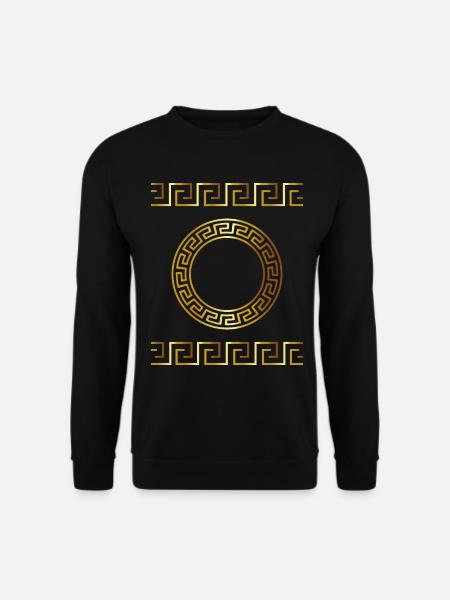 Sparta Grecs Dessins Symboles Tribal Statue - Sweat-shirt Unisexe - noir