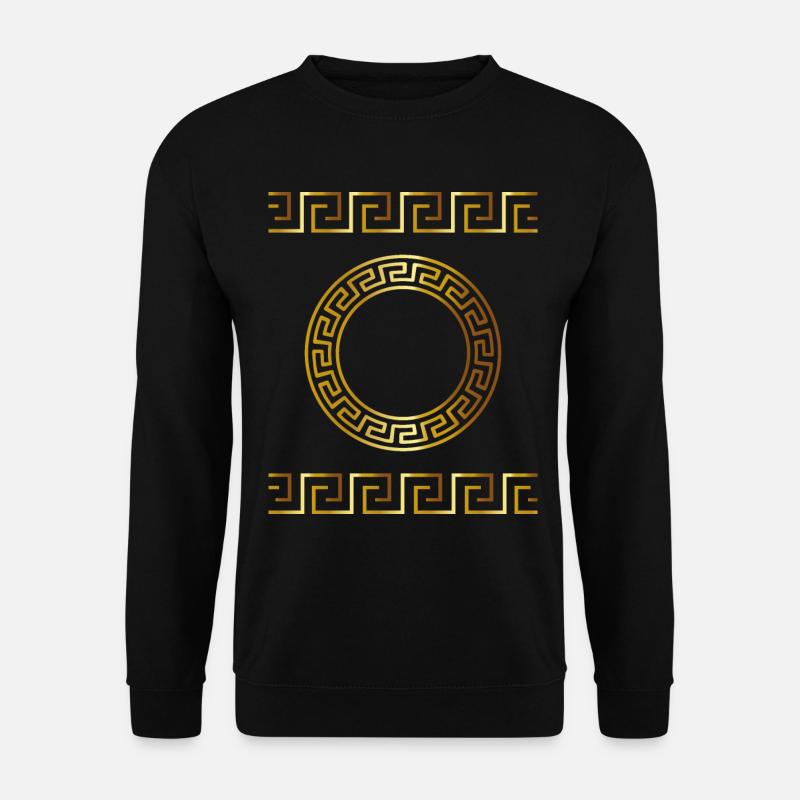 Sparta Grecs Dessins Symboles Tribal Statue - Sweat-shirt Unisexe - noir