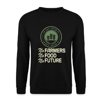 No Farmers No Food No Future Farmers Local Food - Unisex Sweatshirt - black - Front - Alina (178cm) & Michal (187cm)