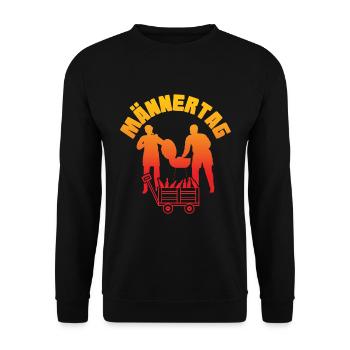 Männertag Party Bollwewagen Grillen - Unisex Pullover - Schwarz - Vorne - Alina (178cm) & Michal (187cm)