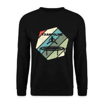 Trampoline trampoline jumper acrobatics - Unisex Sweatshirt - black - Front - Alina (178cm) & Michal (187cm)