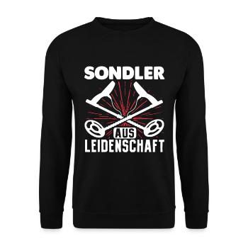 Sondler Aus Leidenschaft Sondel Sondengänger - Unisex Pullover - Schwarz - Vorne - Alina (178cm) & Michal (187cm)