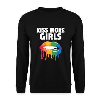 Lesbian Couple Homosexual LGBTQ Queer Pride - Unisex Sweatshirt - black - Front - Alina (178cm) & Michal (187cm)