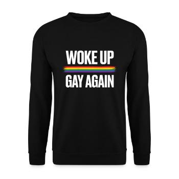 Schwul Gay Queer Homosexuell Bisexuell LGBTQ - Unisex Pullover - Schwarz - Vorne - Alina (178cm) & Michal (187cm)