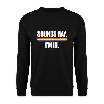 Schwul Gay Queer Homosexuell Bisexuell LGBTQ - Unisex Pullover - Schwarz - Vorne - Alina (178cm) & Michal (187cm)