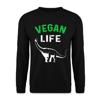 Végétalisé Power Veggie Animaux d’amour à base de plantes - Sweat-shirt Unisexe - noir - Devant - Alina (178cm) & Michal (187cm)