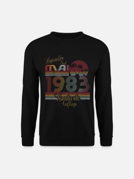 Retro Vintage Legendär Geburtstag Mai 1983 - Unisex Pullover - Schwarz