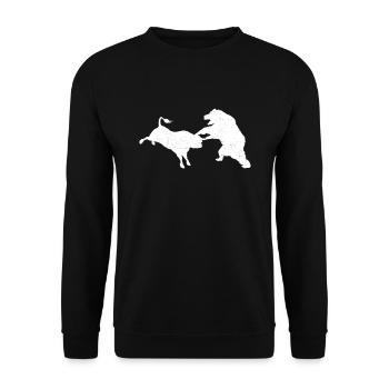 Bull Market Bear Market Stock Market Stock Market Stock Market - Unisex Sweatshirt - black - Front - Alina (178cm) & Michal (187cm)