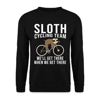 Funny Cycling Bicycle Biking Bike Racing Riders - Unisex Pullover - Schwarz - Vorne - Alina (178cm) & Michal (187cm)