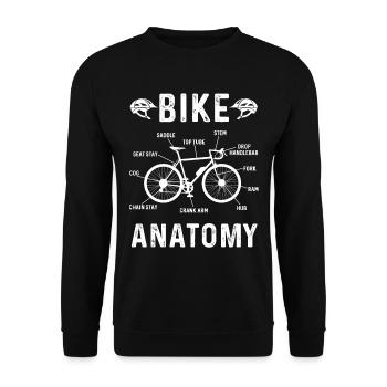 Funny Cycling Bicycle Biking Bike Racing Riders - Unisex Pullover - Schwarz - Vorne - Alina (178cm) & Michal (187cm)