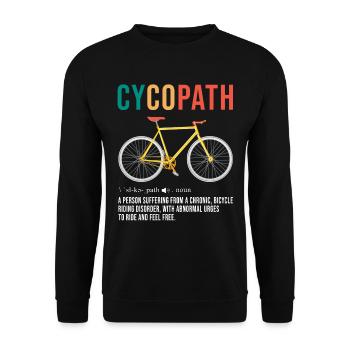 Funny Cycling Bicycle Biking Bike Racing Riders - Unisex Pullover - Schwarz - Vorne - Alina (178cm) & Michal (187cm)