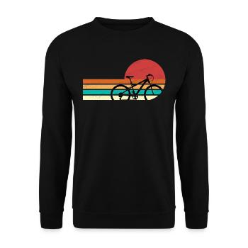 Funny Cycling Bicycle Biking Bike Racing Riders - Unisex Pullover - Schwarz - Vorne - Alina (178cm) & Michal (187cm)