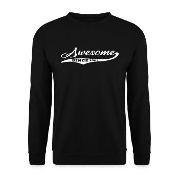 Legend Awesome since 2001 - Unisex Sweatshirt - black - Front - Alina (178cm) & Michal (187cm)