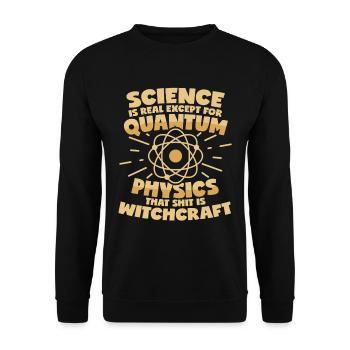 Quantenphysik - Unisex Pullover - Schwarz - Vorne - Alina (178cm) & Michal (187cm)