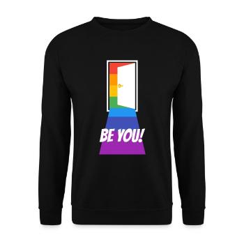 Soyez gay CSD Pride Month - Sweat-shirt Unisexe - noir - Devant - Alina (178cm) & Michal (187cm)