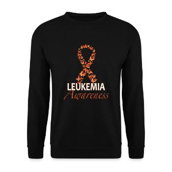 Leukemia Cancer Survivor Blood Cancer Awareness - Unisex Sweatshirt - black - Front - Alina (178cm) & Michal (187cm)
