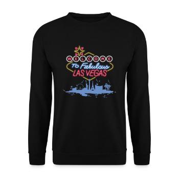 Bienvenue à Las Vegas Bouclier Nevada - Sweat-shirt Unisexe - noir - Devant - Alina (178cm) & Michal (187cm)