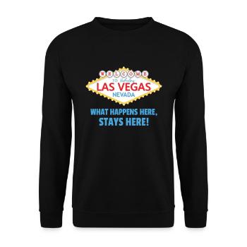Welcome To Las Vegas Nevada Sign - Unisex Sweatshirt - black - Front - Alina (178cm) & Michal (187cm)
