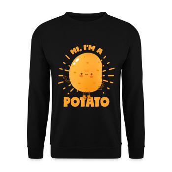 Pomme de terre - Sweat-shirt Unisexe - noir - Devant - Alina (178cm) & Michal (187cm)