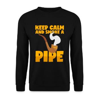 Fumer la pipe en disant - Sweat-shirt Unisexe - noir - Devant - Alina (178cm) & Michal (187cm)