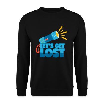 Let's Get Lost Urban Explorer Lost Places - Unisex Pullover - Schwarz - Vorne - Alina (178cm) & Michal (187cm)