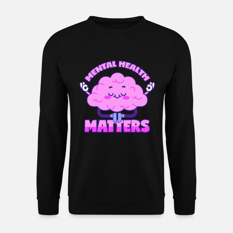 Mental Health Psyche Therapy Brain - Unisex Sweatshirt - black