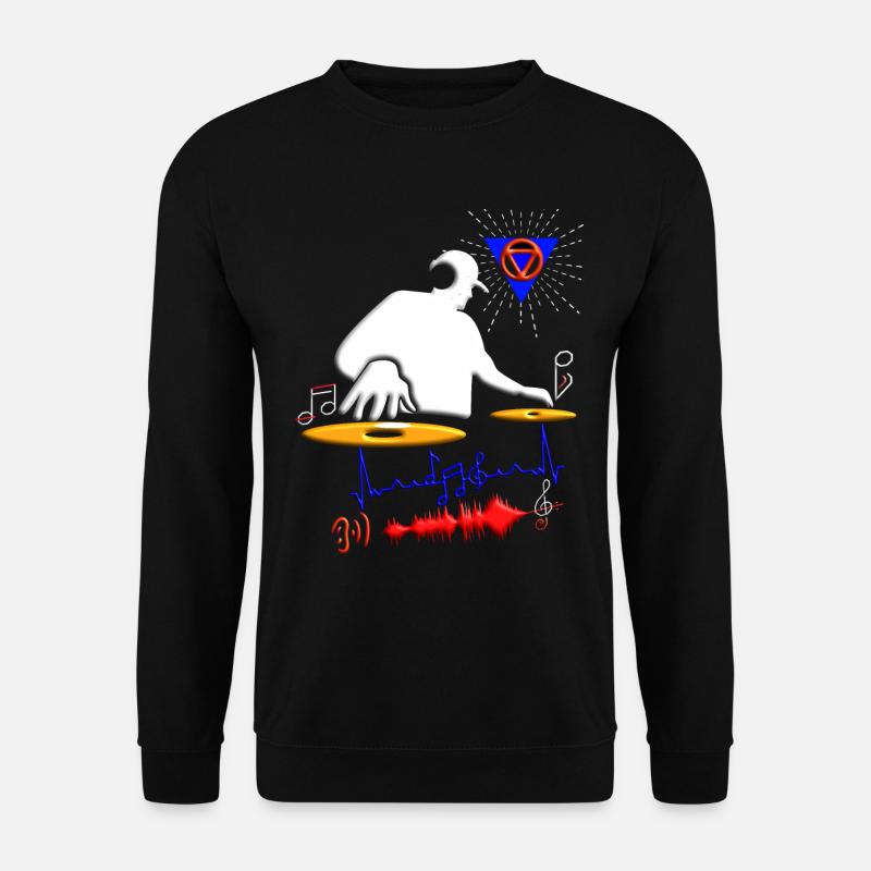 Dark Techno Weltweit DJ Musik - Unisex Pullover - Schwarz