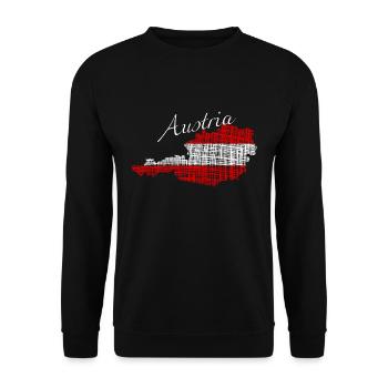 Austria - Unisex Pullover - Schwarz - Vorne - Alina (178cm) & Michal (187cm)