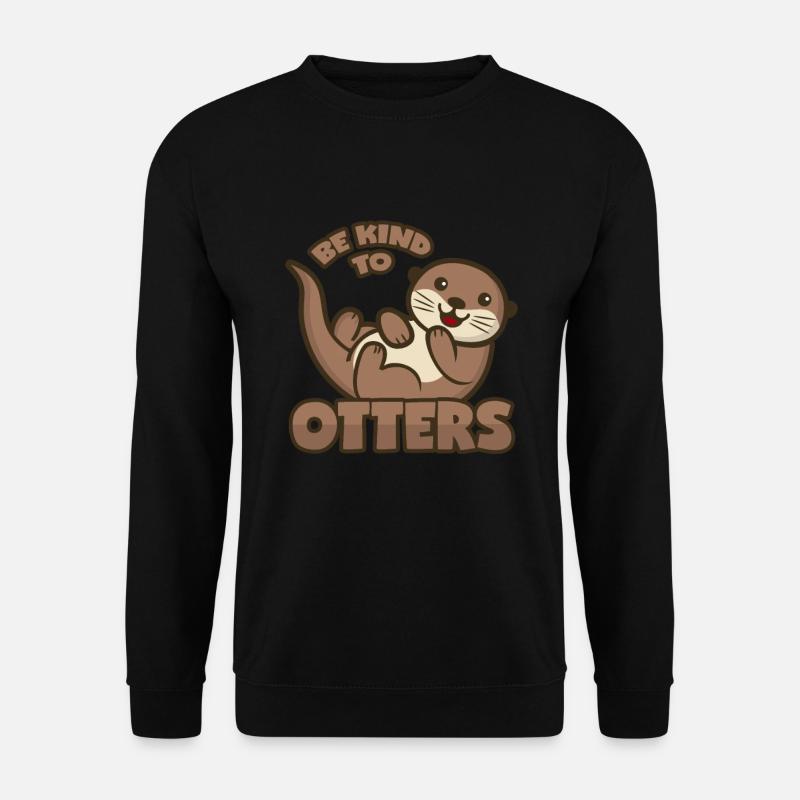 Otter Wortspiel - Unisex Pullover - Schwarz