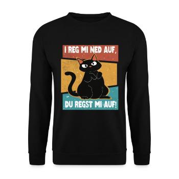 Je m'inscris sur la conception des chats avec un c - Sweat-shirt Unisexe - noir - Devant - Alina (178cm) & Michal (187cm)
