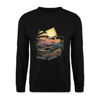 Sunset Beach Party Holiday - Unisex Sweatshirt - black - Front - Alina (178cm) & Michal (187cm)