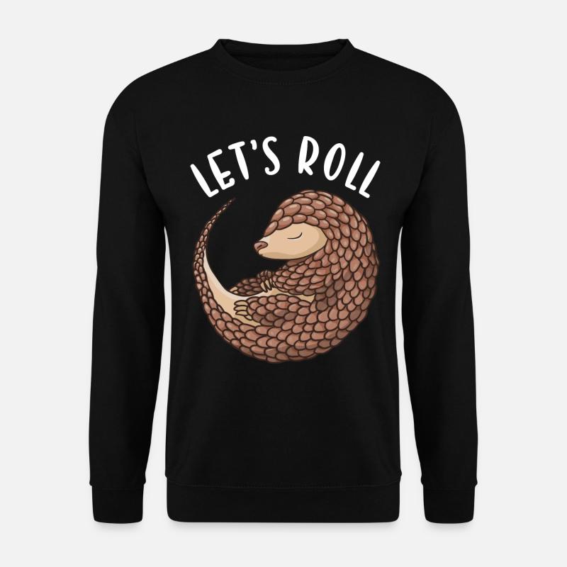 Let's Roll Pangolin - Unisex Sweatshirt - black