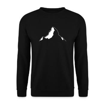 Matterhorn Mountain Heart of the alps - Unisex Sweatshirt - black - Front - Alina (178cm) & Michal (187cm)