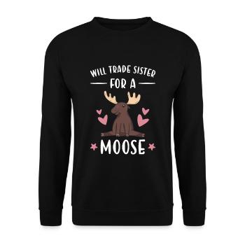 Elk échangera sa sœur contre un orignal - Sweat-shirt Unisexe - noir - Devant - Alina (178cm) & Michal (187cm)