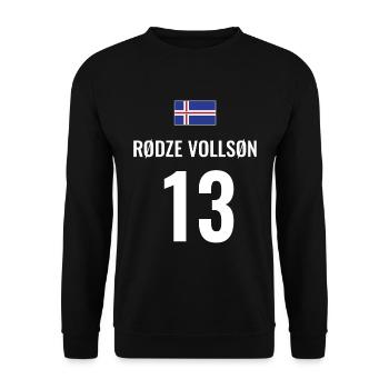 Fußball Sauf Trikot Island Mallorca Party Gruppen - Unisex Pullover - Schwarz - Vorne - Alina (178cm) & Michal (187cm)