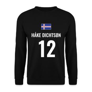 Fußball Sauf Trikot Island Mallorca Party Gruppen - Unisex Pullover - Schwarz - Vorne - Alina (178cm) & Michal (187cm)