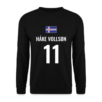 Fußball Sauf Trikot Island Mallorca Party Gruppen - Unisex Pullover - Schwarz - Vorne - Alina (178cm) & Michal (187cm)